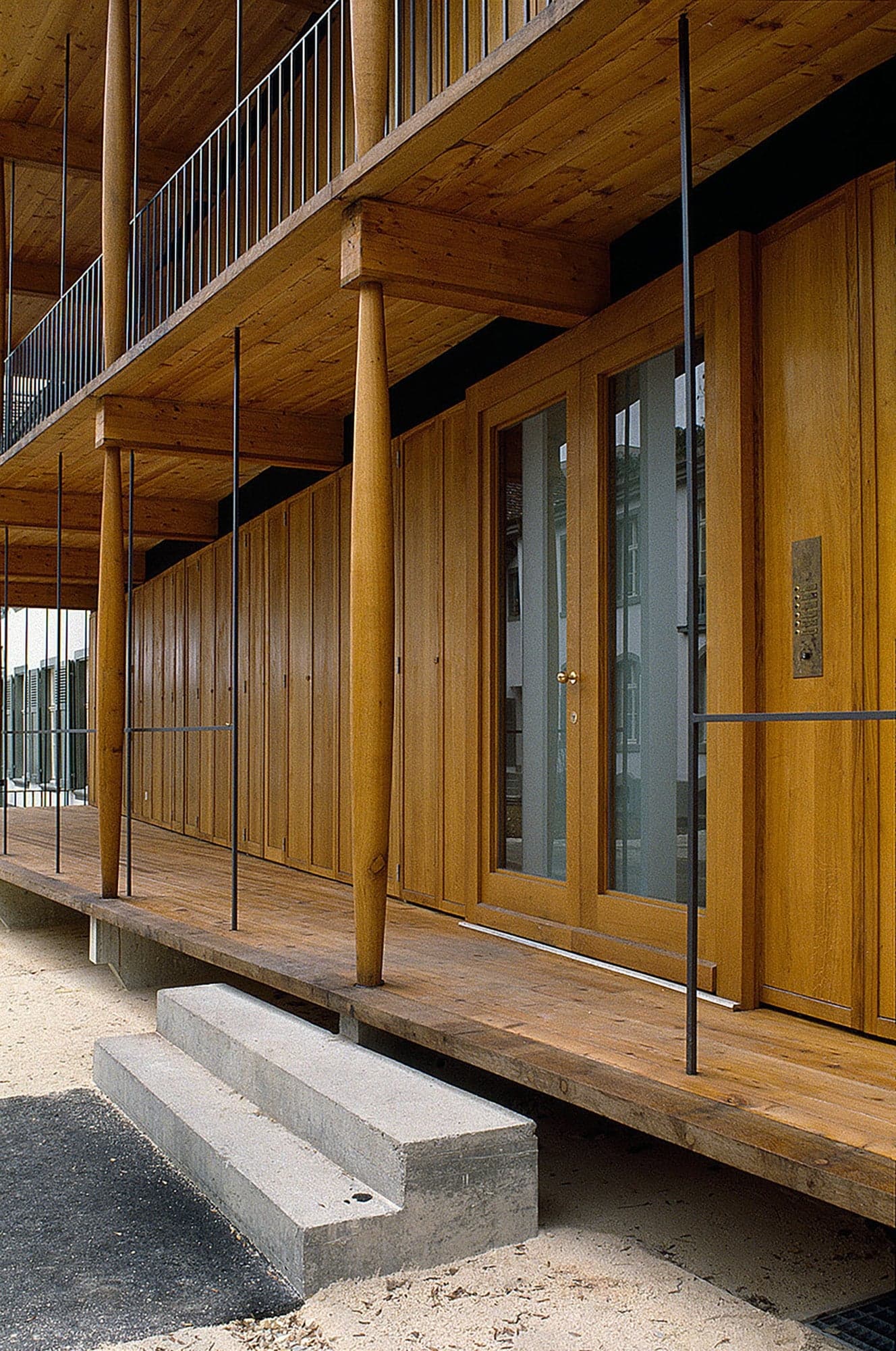 Apartment Building along a Party Wall